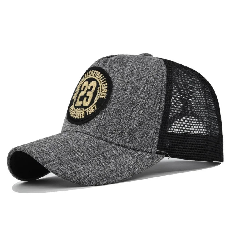 Summer Mesh Personality Sticker Embroidery Baseball Cap