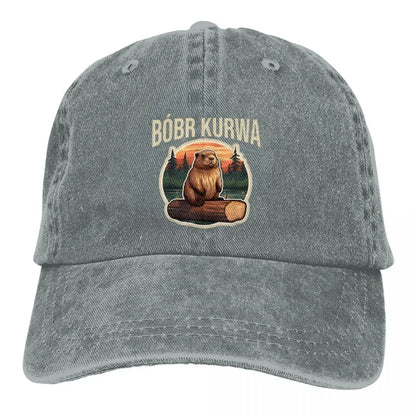 Bobr Kurwa Bober Beaver Bobr Baseball Cap Vintage Baseball Hats Men