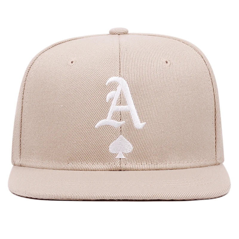 Unisex A Letter Label Embroidery Snapback Baseball Caps