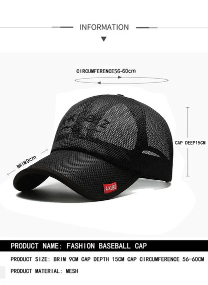 Summer Hats For Men And Women Mesh Baseball Caps
