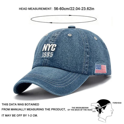 Unisex Light Board Denim Washed Baseball Caps