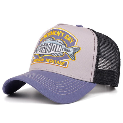 2025 New STATION Fishbone Embroidery Men's Baseball Hat