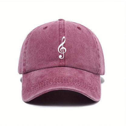 Music Note Printed Baseball Cap