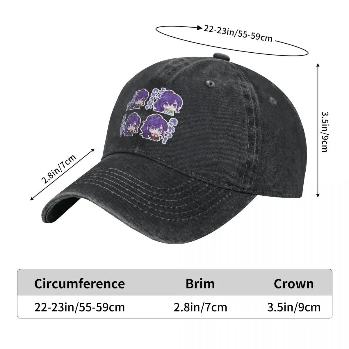 Project Sekai Anime Mafuyu Asahina Project Sekai Cute Fashion Baseball Cap