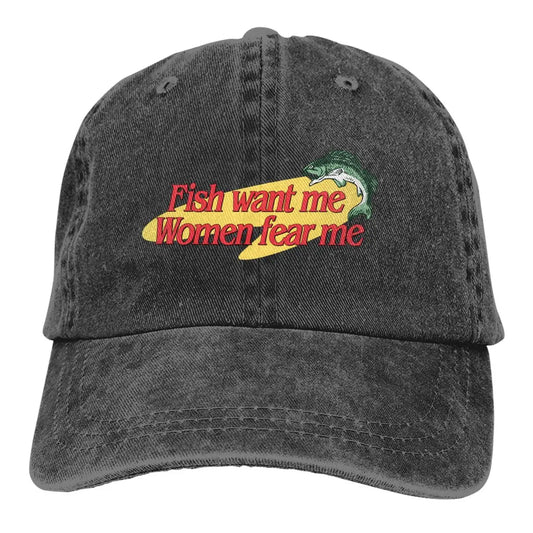 Fish Want Me Women Fear Me Classic Baseball Caps