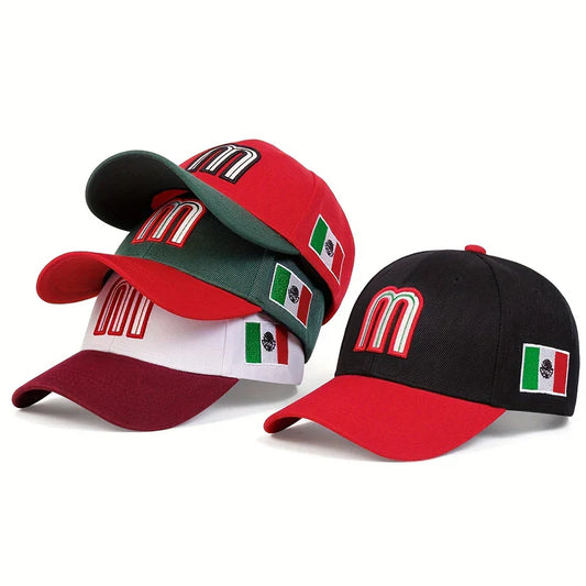 Unisex M Letter Embroidery Baseball Caps