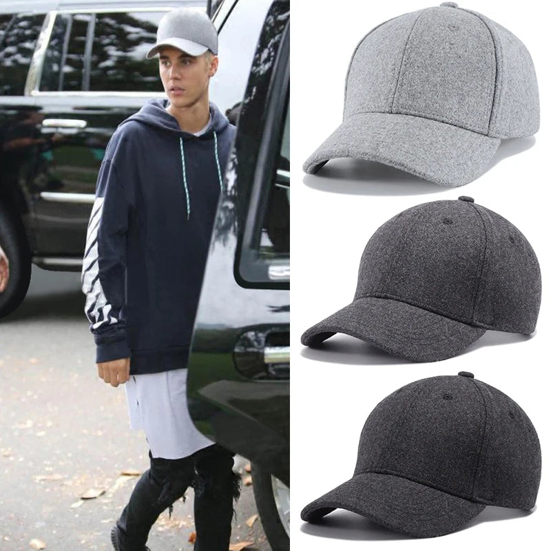 Autumn winter warm baseball cap