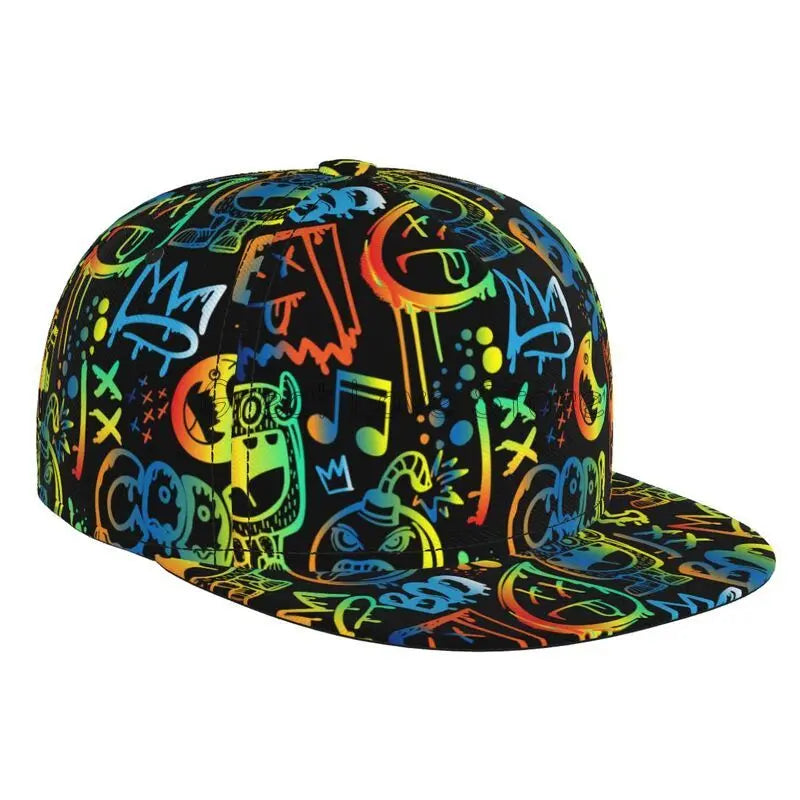 Colorful Graffiti Art Print Snapback Cap