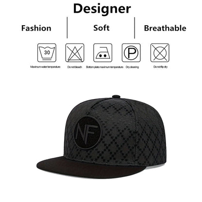 Unisex NF Letter Embroidery Hip-Hop Hats Spring Autumn Adjustable Snapback Caps Sunscreen Hat