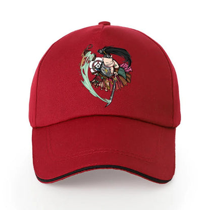 Summer Baseball Cap Solid Cotton Sun Hat Samurai Print