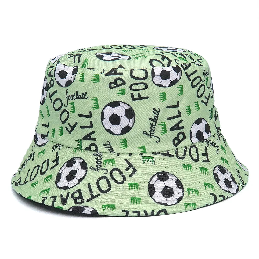 Panama Bucket Hats Animal Letter Print Fisherman Hat For Women Men