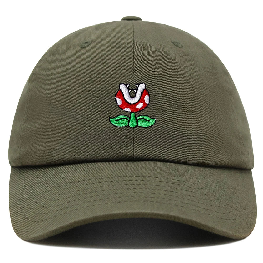 Piranha Plant Dad Hat Embroidered Cartoon Cute Mushroom Baseball Cap