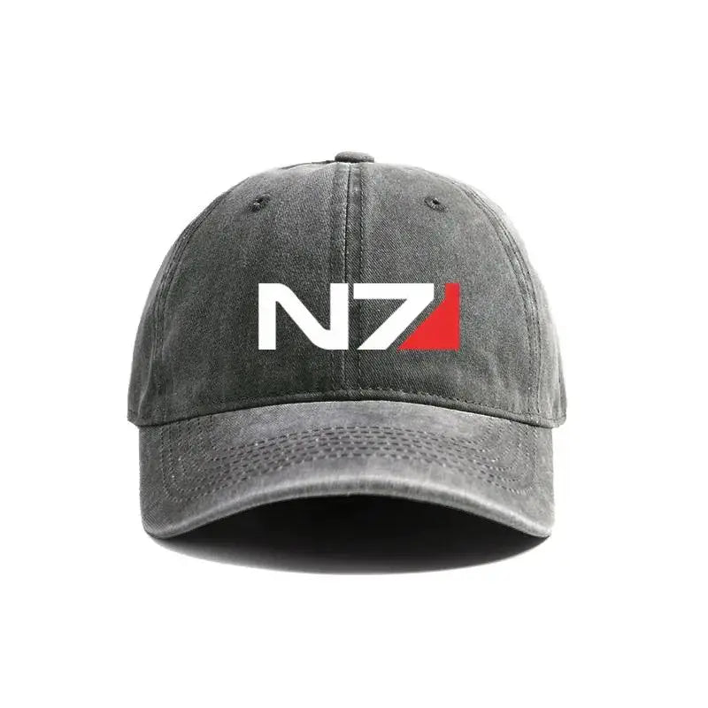 Mass Effect N7 Baseball Caps Distressed Hats Cap Men Women