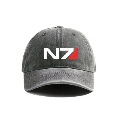 Mass Effect N7 Baseball Caps Distressed Hats Cap Men Women
