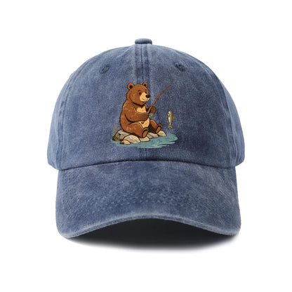 Woodland Bear Washed Baseball Cap