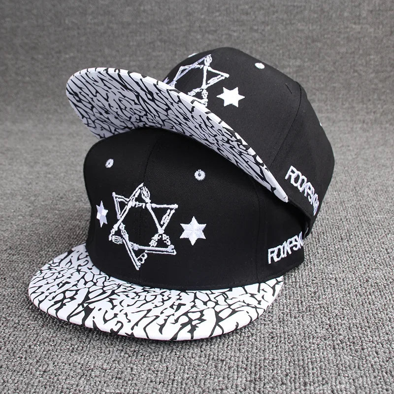 Letter Embroidery Hip Hop Caps For Men Women Fashion Cool Snapback Hat