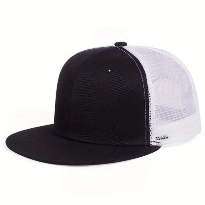Unisex Solid Color Splicing Hip-Hop Hats Spring Autumn Adjustable Snapback Caps