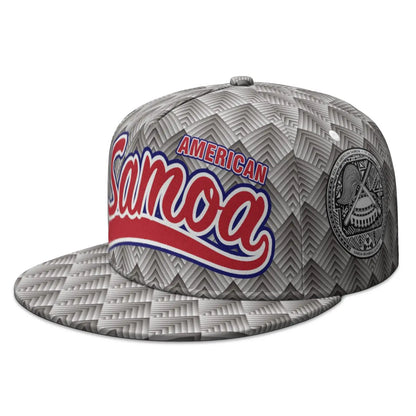 American Samoa Free Custom Made Name Number Asm Flat Brimmed Cap Snapback Cap