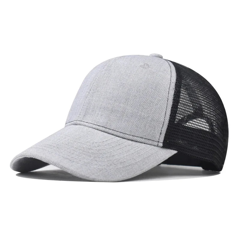 Baseball Cap Adult Net Cap Shallow Curved Eaves Hat Unisex Hip Hop Fitted Cap