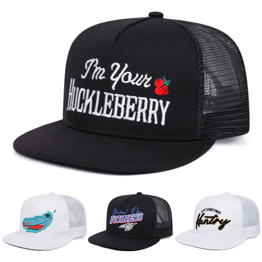 Personalized New Flat Edge Hat letters Creative Embroidered Street HipHop Hat Snapback Caps