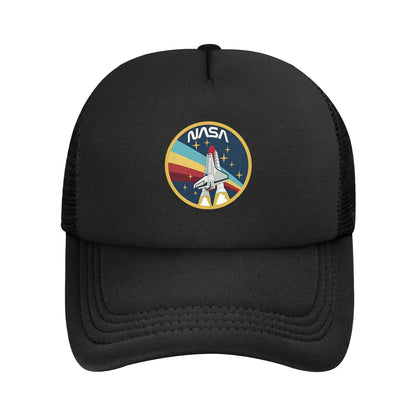 Nasa Logo US Flag Space Agency Mesh Baseball Caps Adult