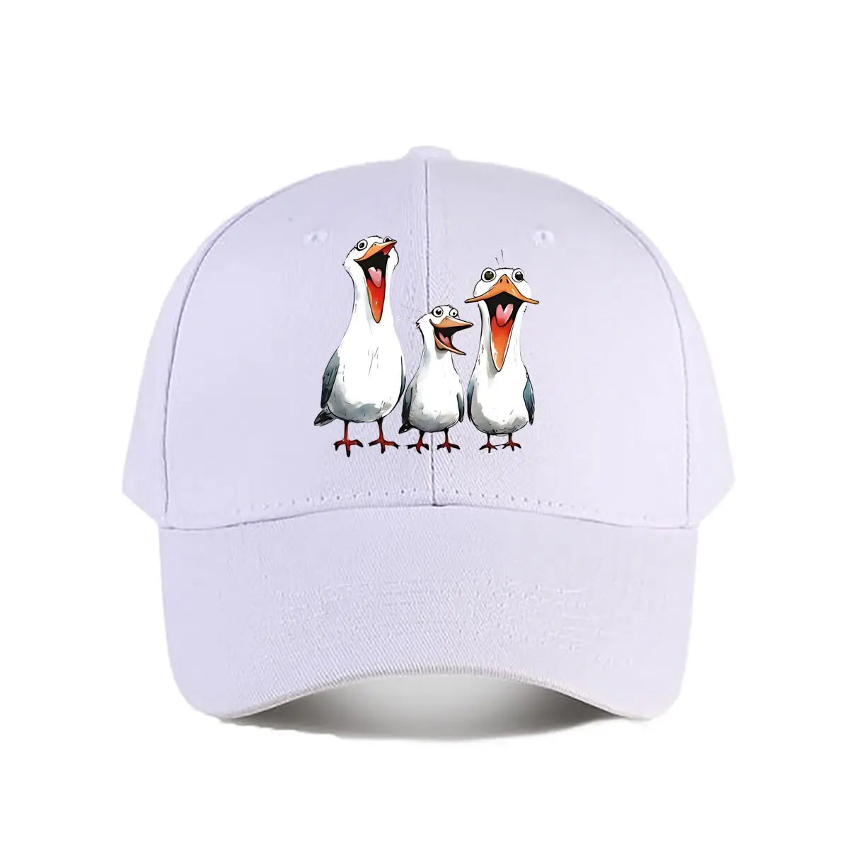 Three - Piece Cute Cartoon Seagull Plush Toy Set Baseball Cap