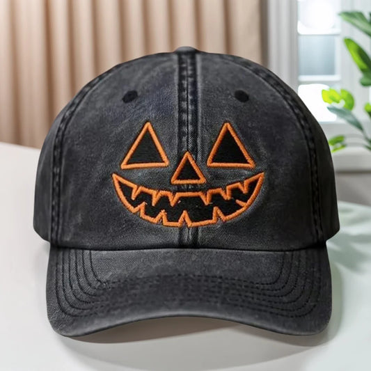 Halloween Pumpkin Face Baseball Hat For Women Men