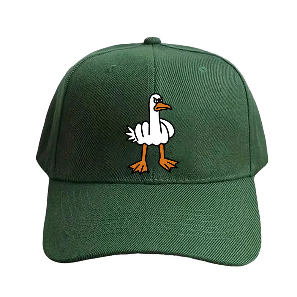 Middle Finger Goose Angry Meme Animal Cap Summer Adult Baseball Cap