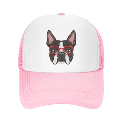 Boston Terrier Washed Baseball Cap