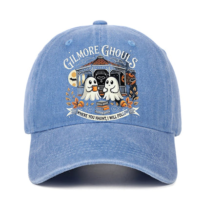 Letter Ghost Printed Baseball Cap For Men And Women
