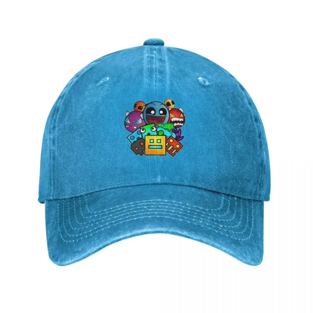 Geometry Dash Old School Gaming Casual Baseball Cap