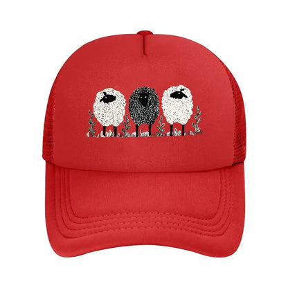 3 Lambs Print Baseball Cap