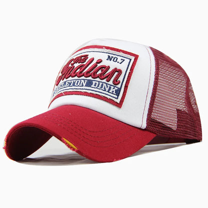 Streetwear Letter Embroidery Mesh Dad Baseball Cap Fashion Snapback Hip Hop