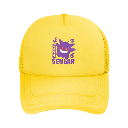 Unisex Pokemoned Gengar Trucker Hats Mesh Baseball Cap