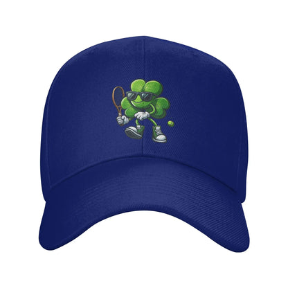 Tennis Player St Patricks Day Shamrock Clover Irish Prid Sun Baseball Cap