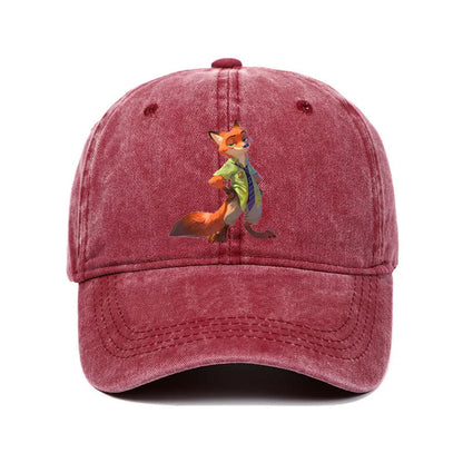 Disney Zootopia Cartoon Anime Retro Print Baseball Cap Judy Nick Sun Hat