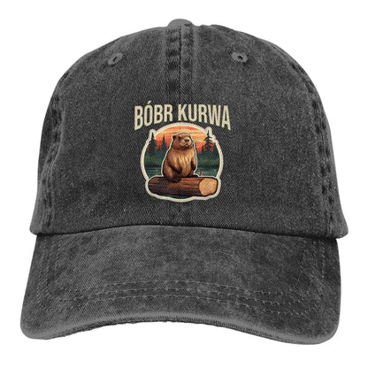 Bobr Kurwa Bober Beaver Bobr Baseball Cap Vintage Baseball Hats Men