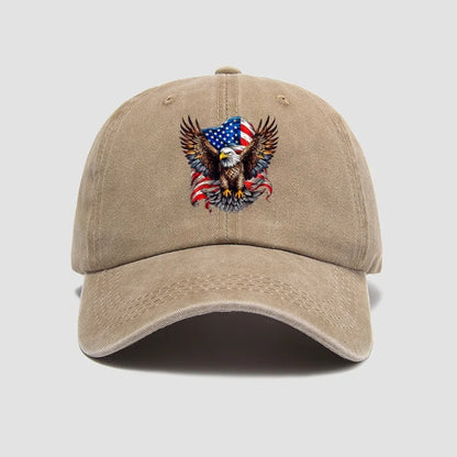 Eagle Flag Printed Baseball Cap For Men And Women