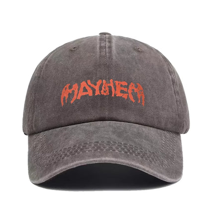Men Women Lady Gaga Mayhem 2025 Printed Hats Casual Distressed Washed Baseball Cap