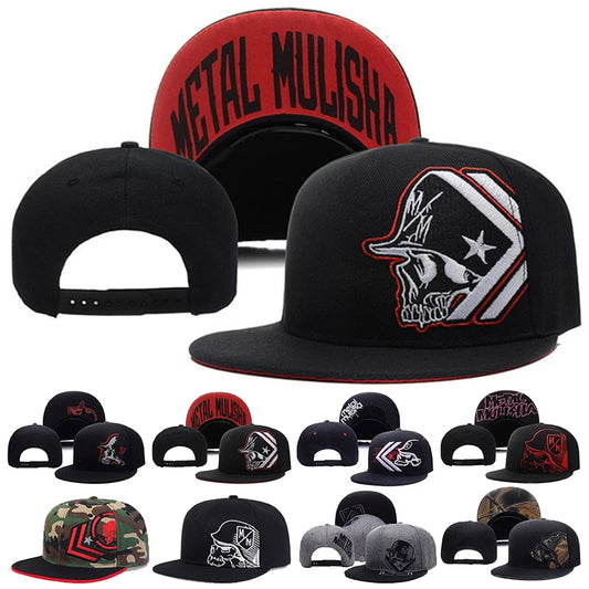 Unisex Skeleton Embroidery Snapback Caps For Women Men