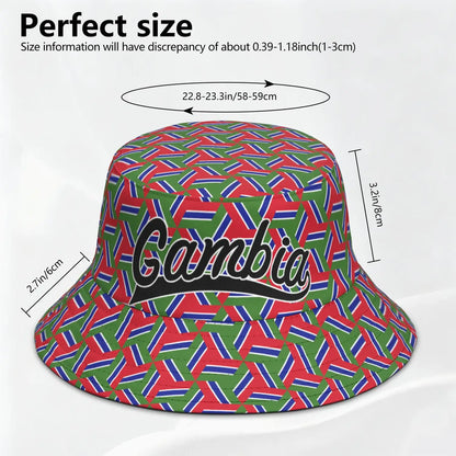 Gambia Fisherman Hats Free Custom Name Number Arab Team Logo Bucket Cap