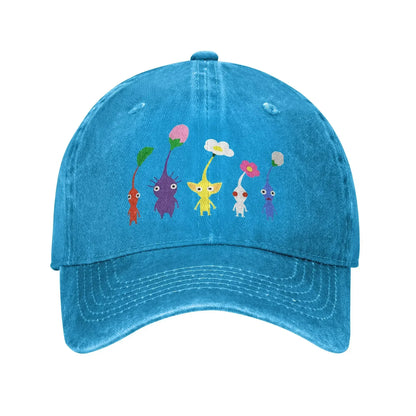 Cute Pikmin Pattern Print Cap For Men Women Cotton Anime Cartoon Lerisure Wear Baseball Cap
