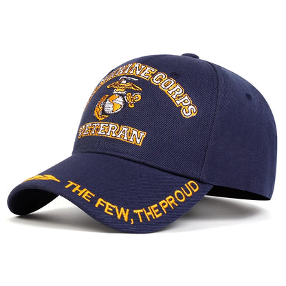 U.S. MARINE CORPS VETERAN Letter Embroidery Baseball Caps Spring And Autumn Unisex