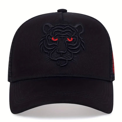 Unisex Tiger Head Embroidery Baseball Caps