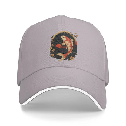 Japanese Koi Fish Sakura Baseball Cap