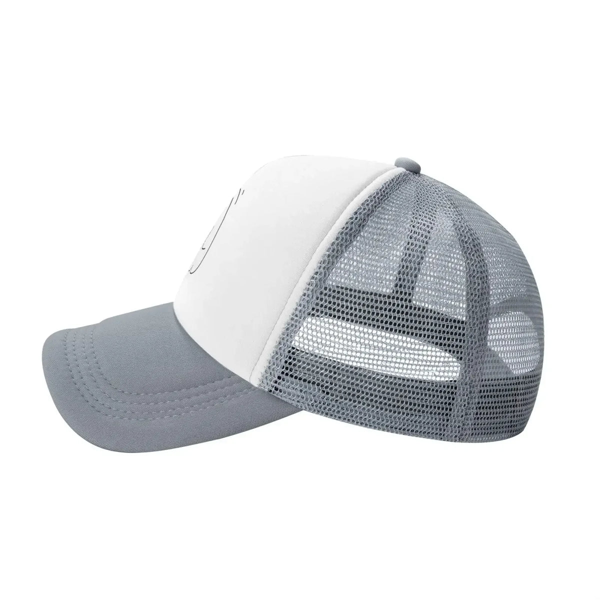 New Mesh Dad Hat Adjustable Washed Cute Ghost Gray Baseball Cap