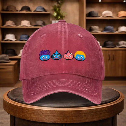 A Stylish Baseball Cap With A Slime Print