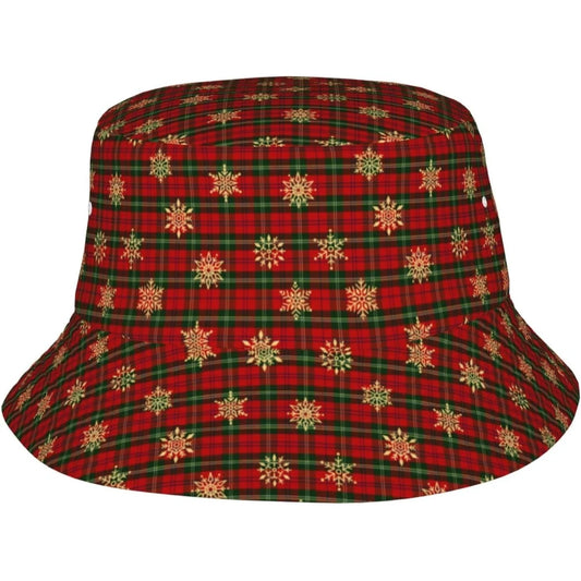 Merry Christmas Theme Bucket Hat Christmas Scenery Cute Sun Hat For Men Women
