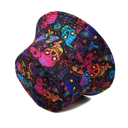 Skull Mushroom Pattern Bucket Hats