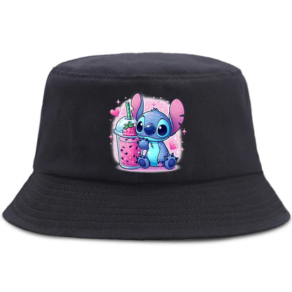 Lilo Stitch Parent-child Bucket Hat Summer Panama Bucket Cap Women Men